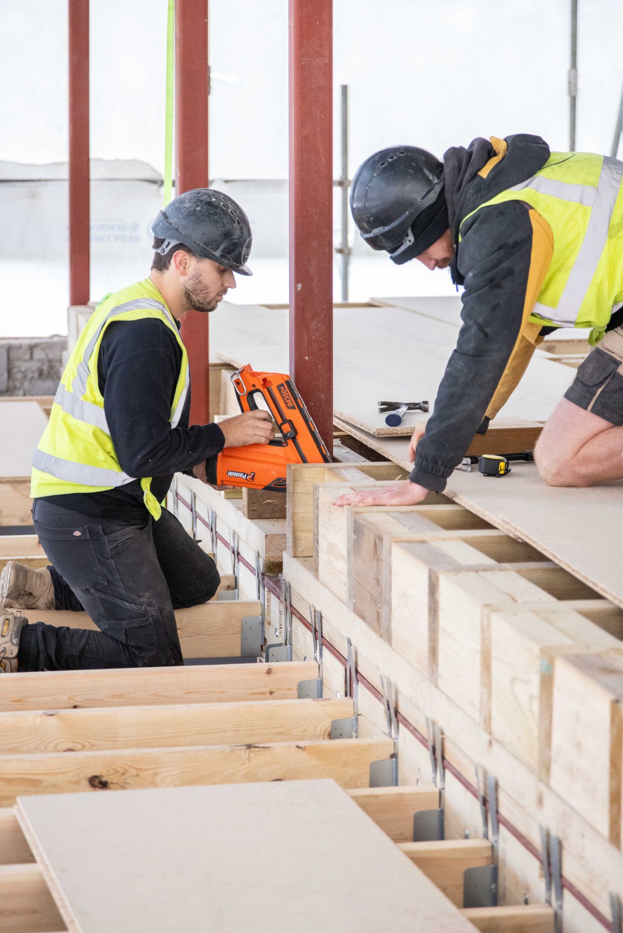 On-site construction work by Bancs Building Contractors